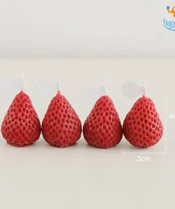 Coral Tree Strawberry Candles - Pack Of 4