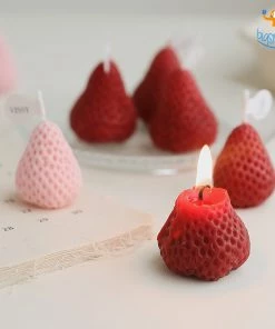 Coral Tree Strawberry Candles - Pack Of 4