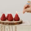 Coral Tree Strawberry Candles - Pack Of 4