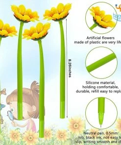 Bigsmall_hmk Sunflower Pen - Set Of 2