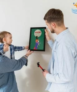 Krita & Penna Super Dad Poster With Frame