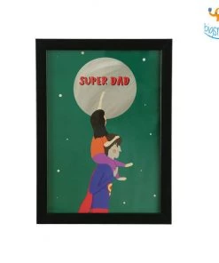 Krita & Penna Super Dad Poster With Frame