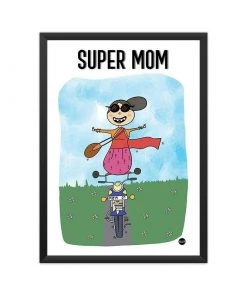 Krita & Penna Supermom Poster With Frame