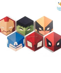 Bigsmall_cc Superhero Hexagon Wall Hangings - Set Of 6