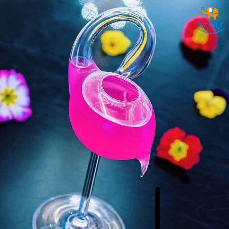 Devnow All Of It Swan Cocktail Glass With Straw