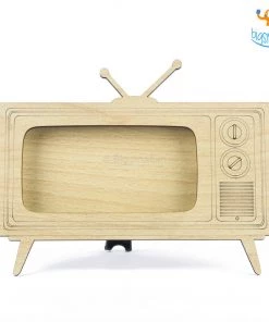 Indian Craft TV Shaped Wooden Phone Holder Father's Day