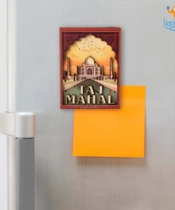 Bigsmall_cc Father's Day Taj Mahal 3D Wooden Magnet