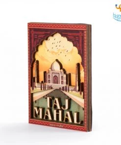 Bigsmall_cc Father's Day Taj Mahal 3D Wooden Magnet