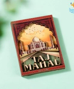 Bigsmall_cc Father's Day Taj Mahal 3D Wooden Magnet