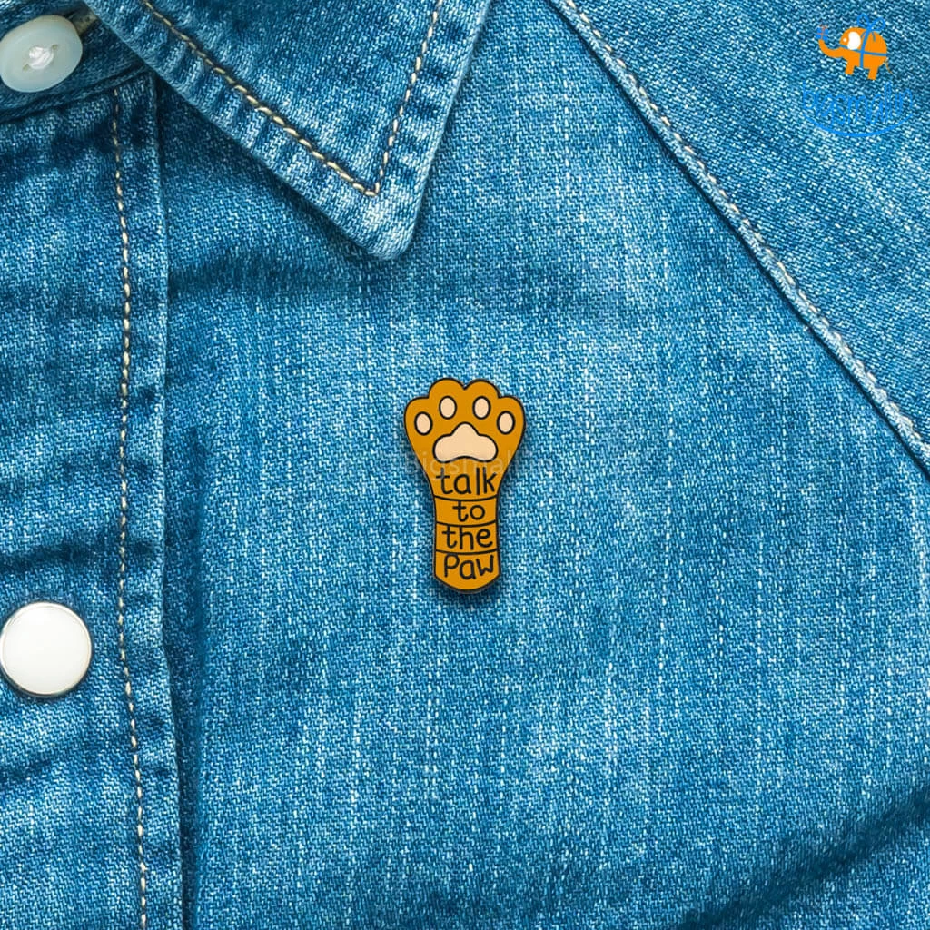 Bigsmall_piu All Of It Talk To The Paw Lapel Pin
