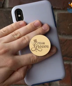 DesignWesign Team Groom Wooden Pop Socket All Of It