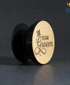 DesignWesign Team Groom Wooden Pop Socket All Of It