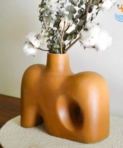 Hollyhock Terracotta Flower Vase All Of It