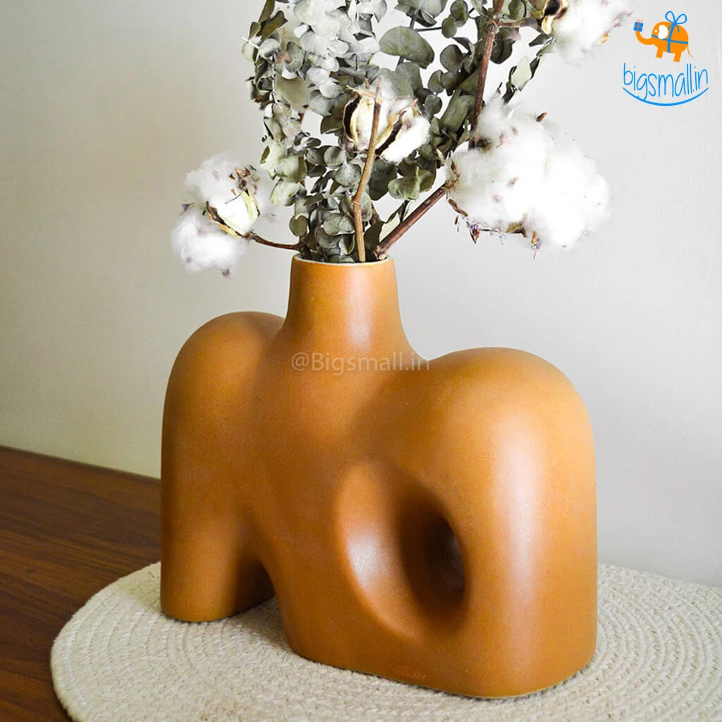 Hollyhock Terracotta Flower Vase All Of It