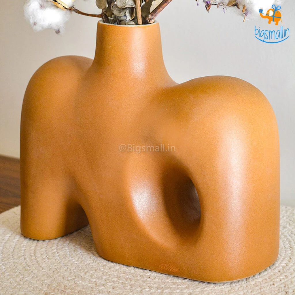 Hollyhock Terracotta Flower Vase All Of It