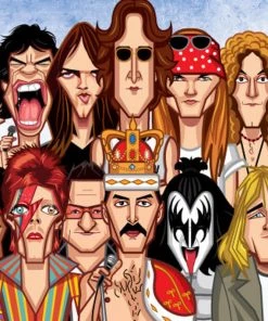 Graphicurry The World Of Rock Laminated Poster All Of It