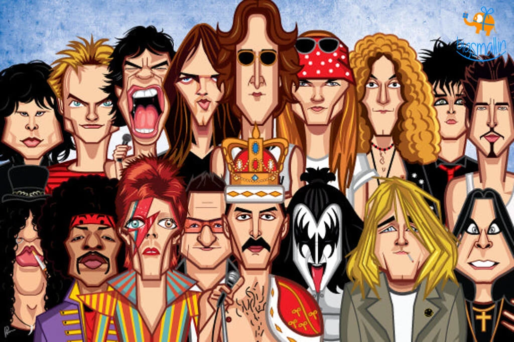 Graphicurry The World Of Rock Laminated Poster All Of It