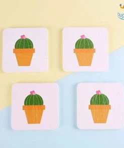 VinnyC Diatomite Absorbent Drink Coasters - Set Of 4 Father's Day