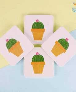 VinnyC Diatomite Absorbent Drink Coasters - Set Of 4 Father's Day