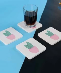 VinnyC Diatomite Absorbent Drink Coasters - Set Of 4 Father's Day