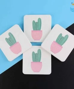 VinnyC Diatomite Absorbent Drink Coasters - Set Of 4 Father's Day