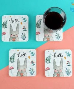 VinnyC Diatomite Absorbent Drink Coasters - Set Of 4 Father's Day