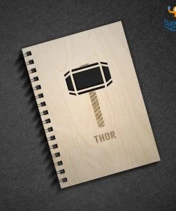 Bigsmall_cc Avengers Superhero Engraved Wooden Diary