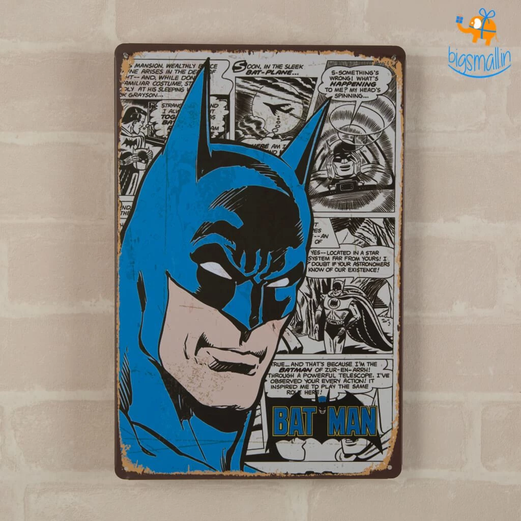 AmyLi Vintage Batman Tin Hanging Board All Of It