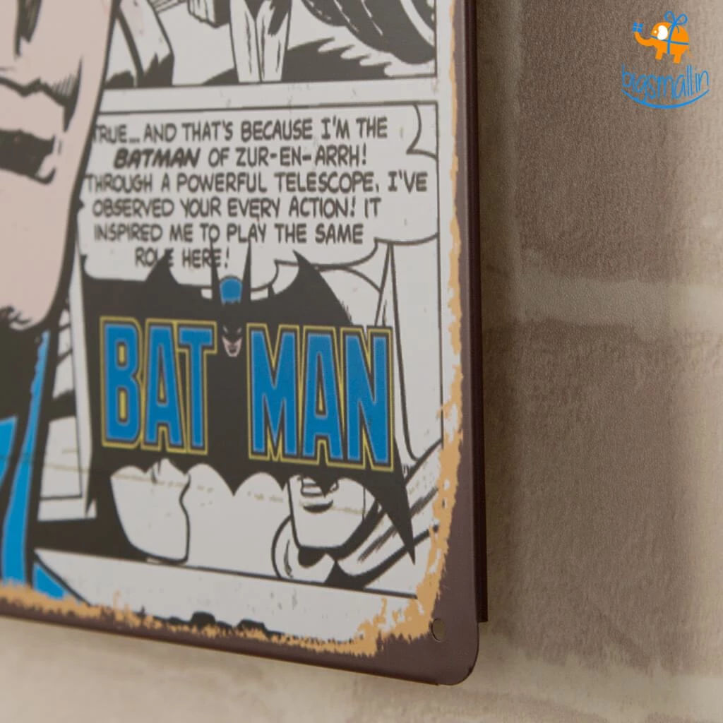 AmyLi Vintage Batman Tin Hanging Board All Of It