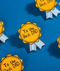 Bigsmall_piu Best Dad Lapel Pin