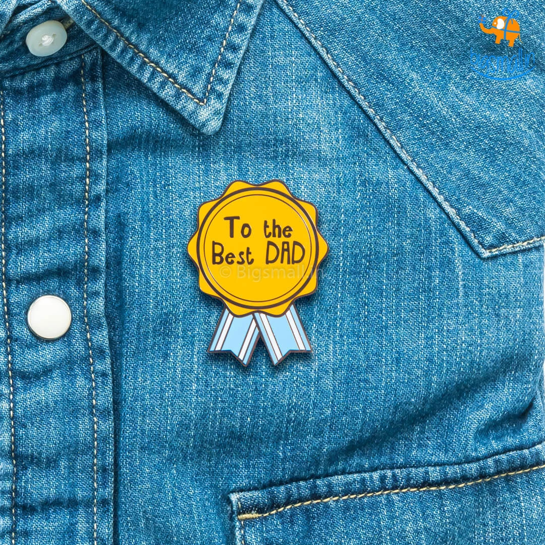 Bigsmall_piu Best Dad Lapel Pin