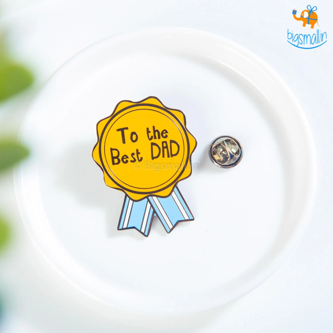 Bigsmall_piu Best Dad Lapel Pin