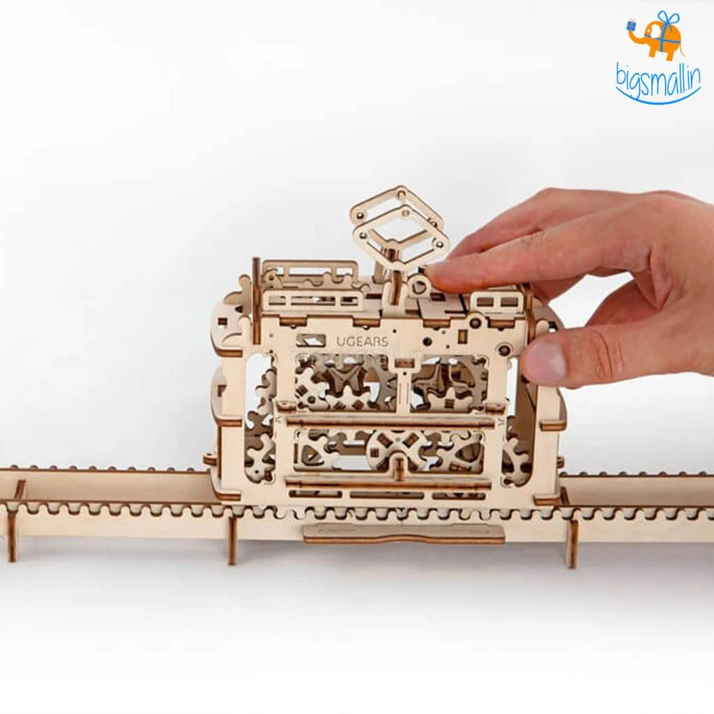 Ugears Tram On Rails Mechanical Model All Of It