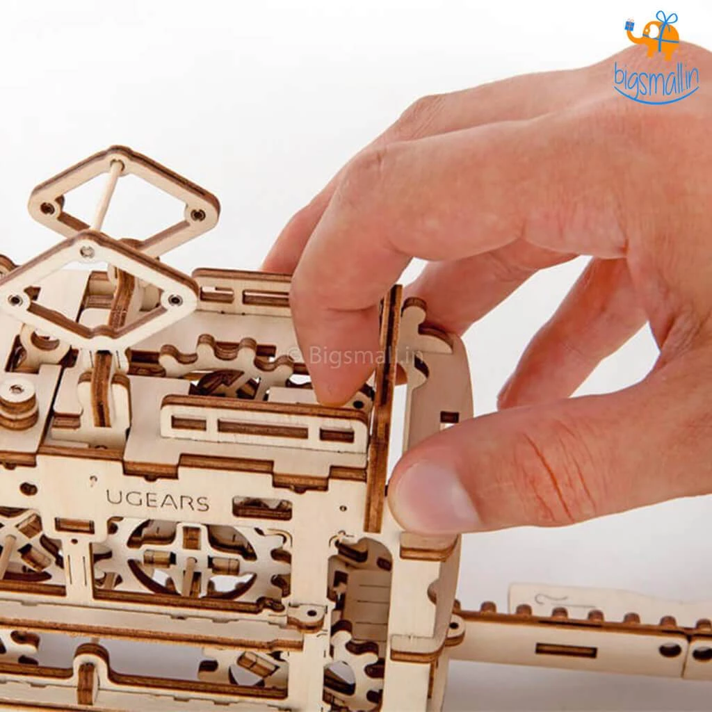 Ugears Tram On Rails Mechanical Model All Of It