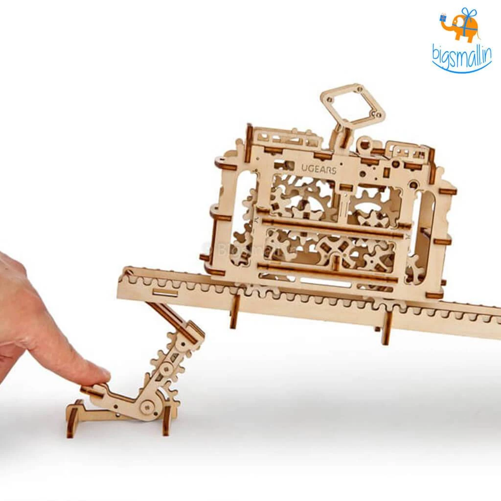 Ugears Tram On Rails Mechanical Model All Of It