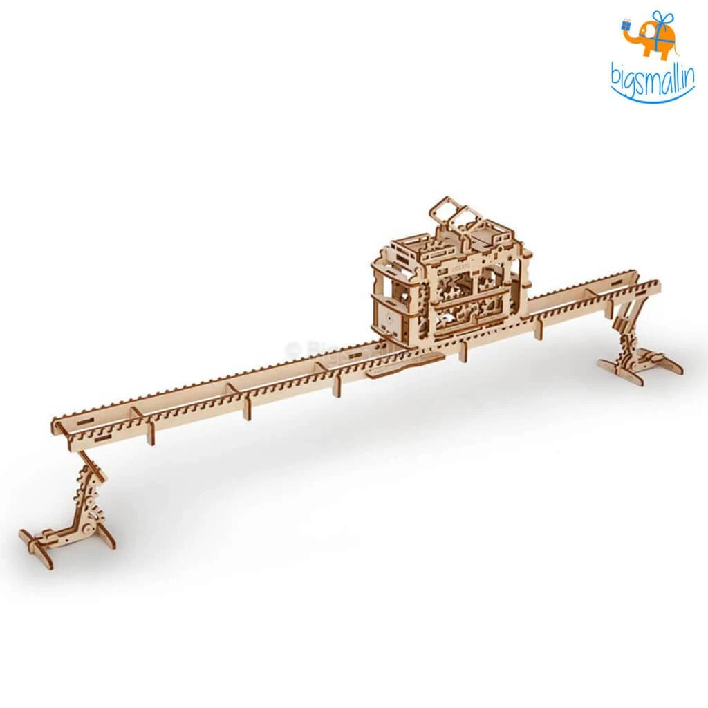 Ugears Tram On Rails Mechanical Model All Of It