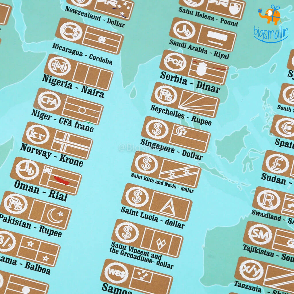 AmyLi Travel The World Scratch Off Poster - Set Of 2