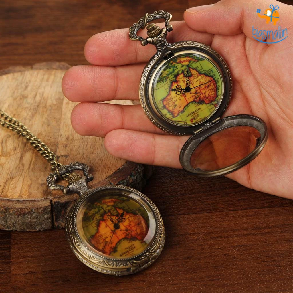 AmyLi Father's Day Vintage Traveller's Pocket Watch