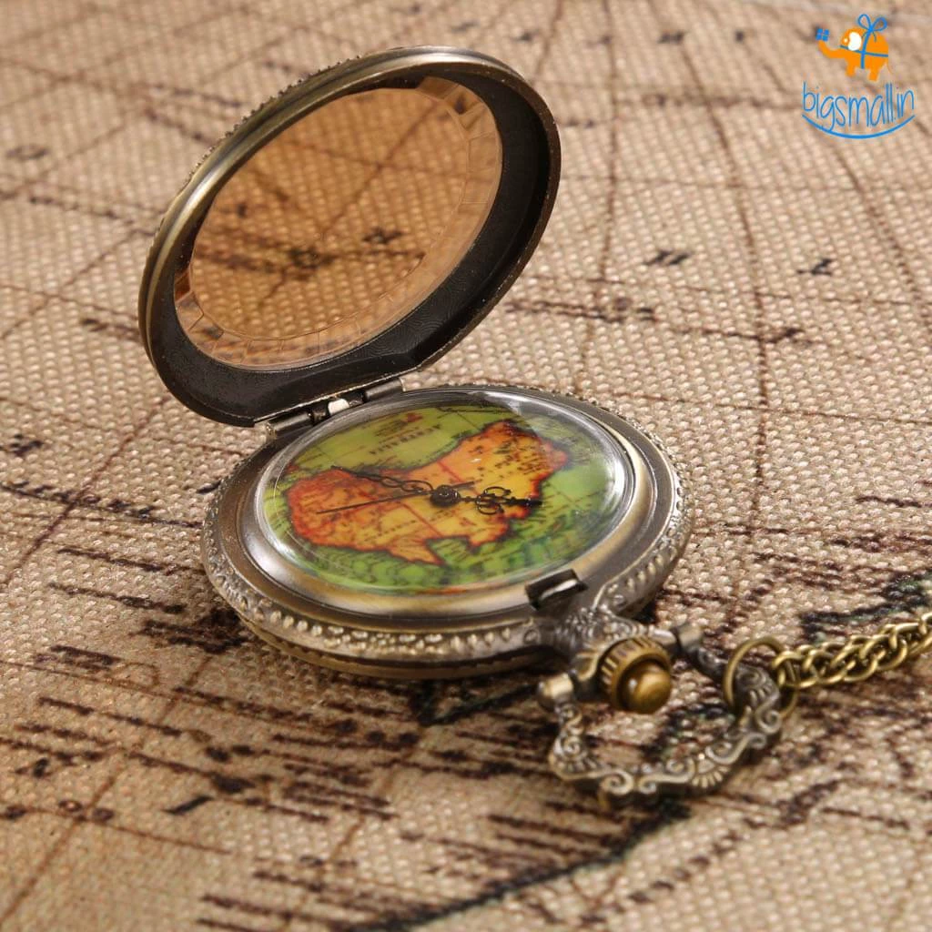 AmyLi Father's Day Vintage Traveller's Pocket Watch