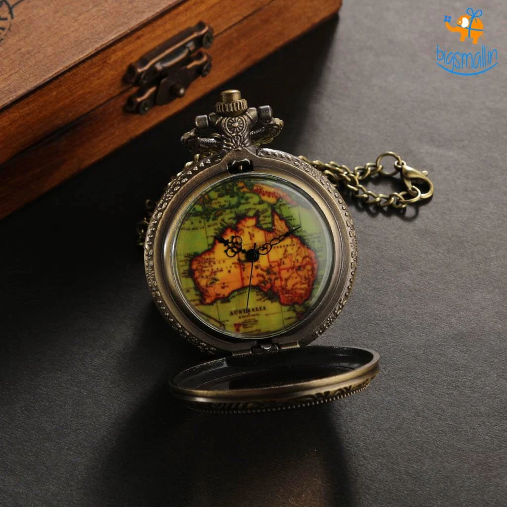 AmyLi Father's Day Vintage Traveller's Pocket Watch