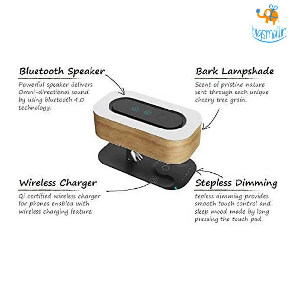 Coral Tree Father's Day Bonsai Bluetooth Speaker Lamp With Wireless Charging Pad