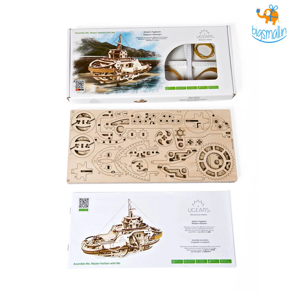 Ugears Tugboat Mechanical Model Construction Kit All Of It