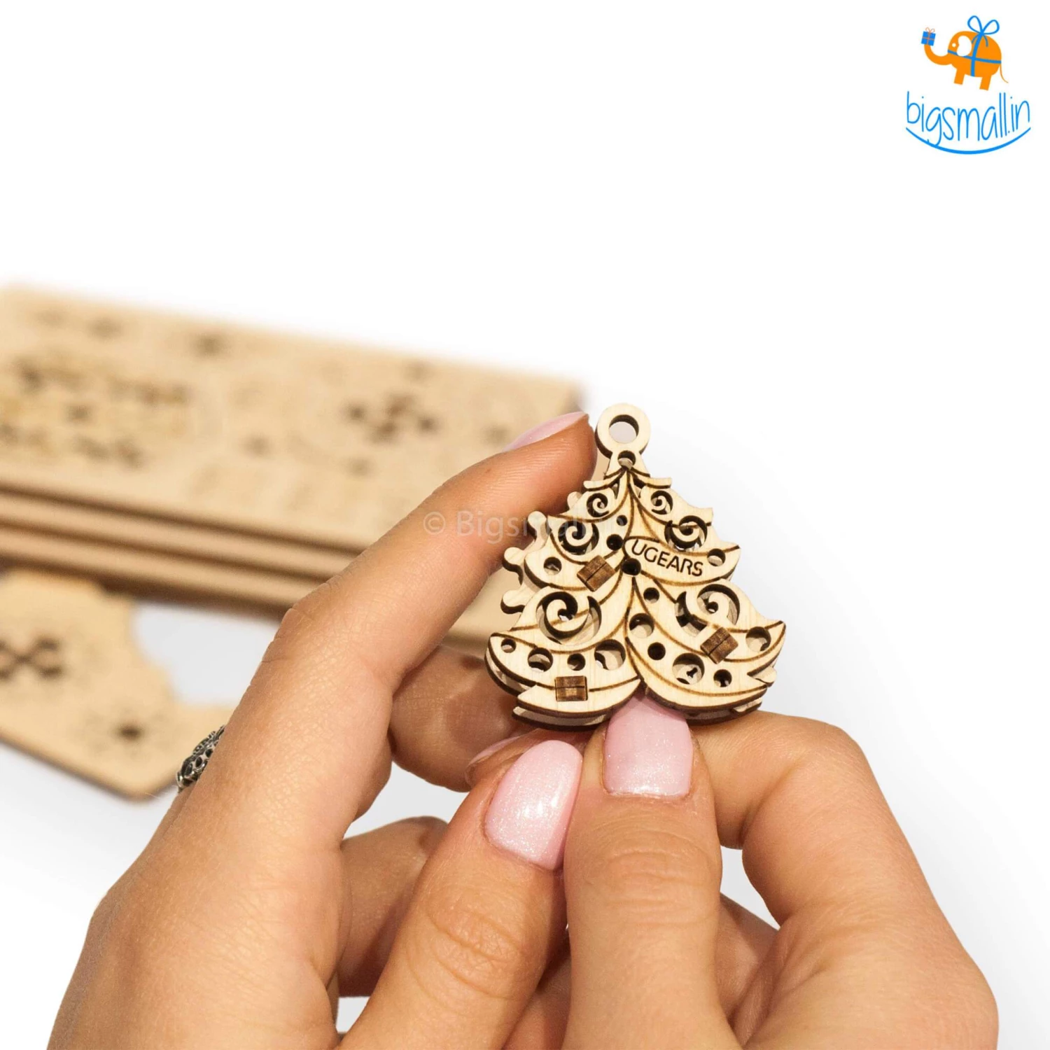 Ugears All Of It U-Fidgets Christmas Ornaments Puzzle - Set Of 4