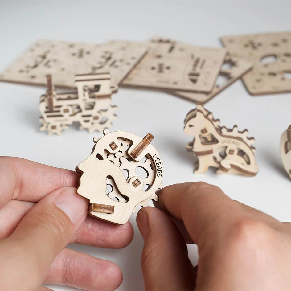 Ugears U-Fidgets Tribiks Puzzle - Set Of 4 All Of It