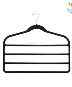Akshay Mumbai Importer Multi-layer Cloth Hanger (Black)