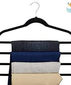 Akshay Mumbai Importer Multi-layer Cloth Hanger (Black)