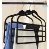 Akshay Mumbai Importer Multi-layer Cloth Hanger (Black)