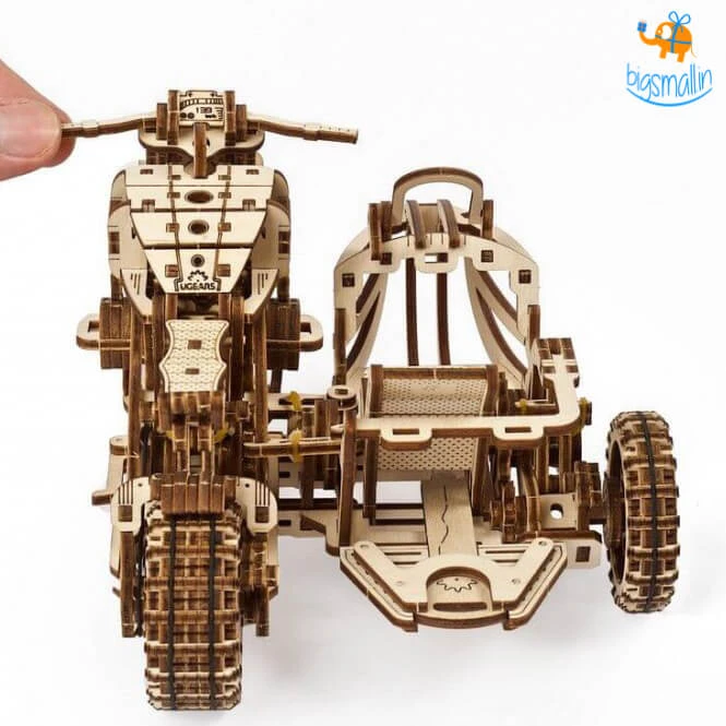 Ugears All Of It Scrambler UGR-10 Motor Bike With Sidecar Mechanical Model