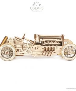 Ugears U-9 Grand Prix Car Mechanical Puzzle All Of It