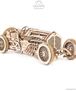 Ugears U-9 Grand Prix Car Mechanical Puzzle All Of It